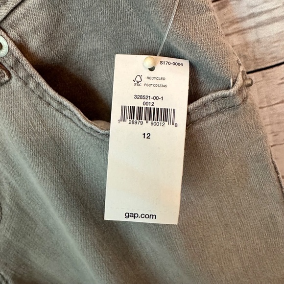 NWT Gap Kids Girl Super Skinny Jeans Stretch Grey Denim Adjustable Sz 12 Reg - Picture 8 of 15
